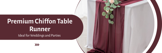 Premium Chiffon Table Runner – Ideal for Weddings and Parties