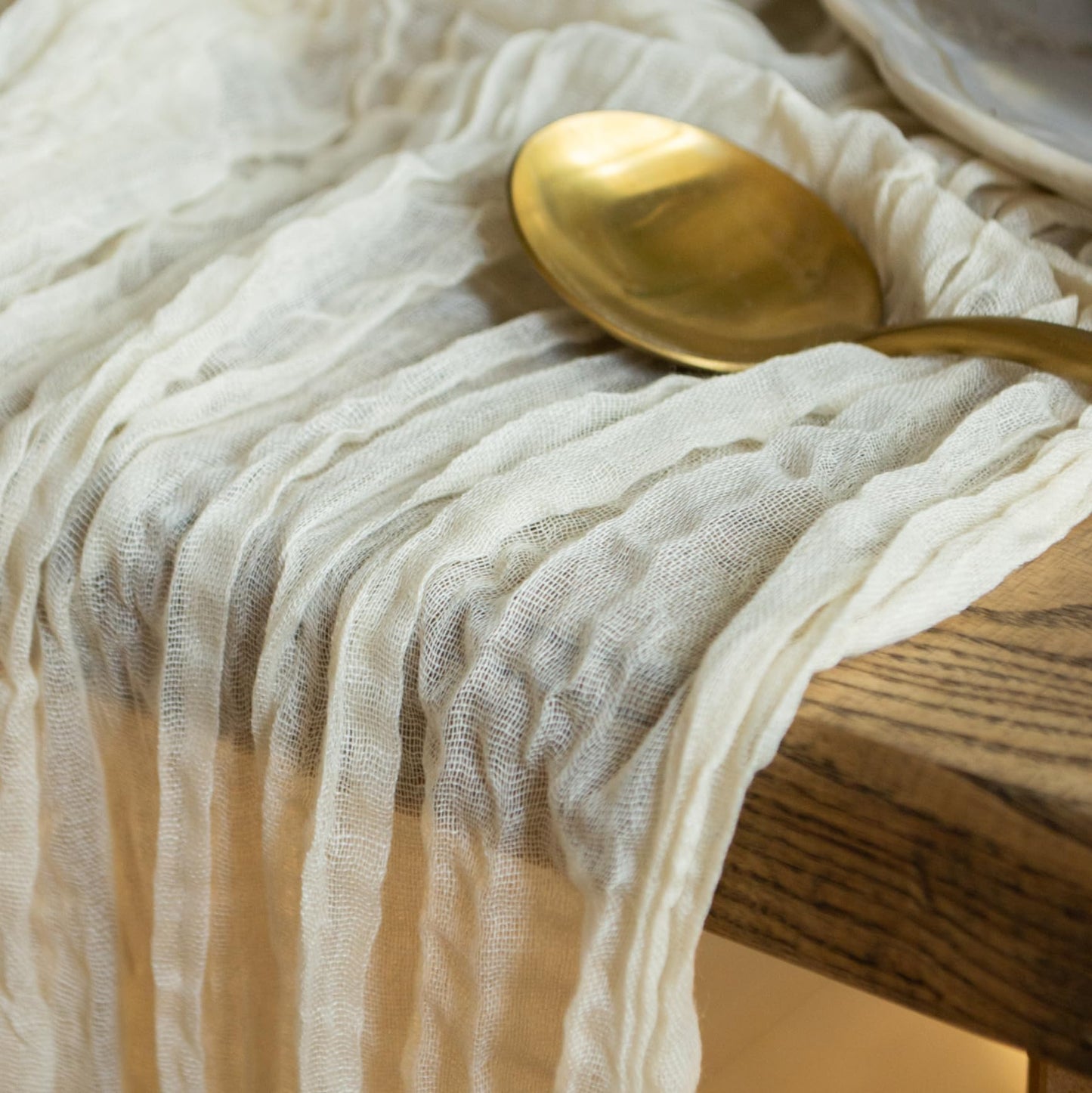 Ivory Cheesecloth Table Runner Set of 6 Runners 12 ft 142 in Long Each Cream Gauze Table for Wedding Table Baby Shower Decorations or Bridal Shower Decor Modern Table Runner Boho Table Decor