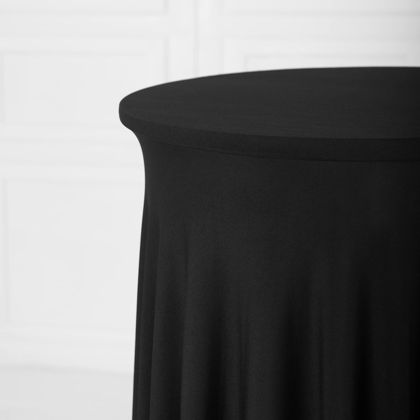 Your Magic Moment Round Cocktail Table Skirt Black Set of 2 Table Cloth for highboy Table Round Tablecloth Spandex Fitted Table Covers for 24 in Tables Small Corner Table Cover