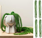 Your Magic Moment Fake Hanging Vines Succulent Plants Set of 4 Donkey Tails Fake Plant for Indoor Outdoor Faux Vines String of Pearls Cascading Plants for Wall Artificial Greenery 23x2.3x1 inches